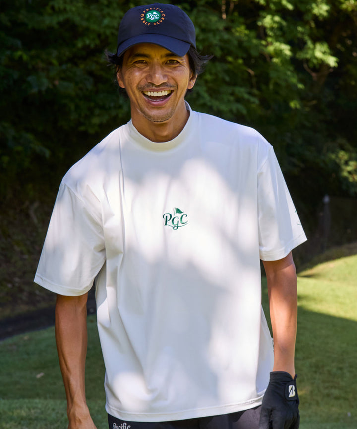 CENTER CHEST LOGO MOCK NECK CIRCLE LOGO