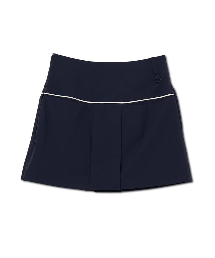 FRONT PLEATS SKIRT NAVY