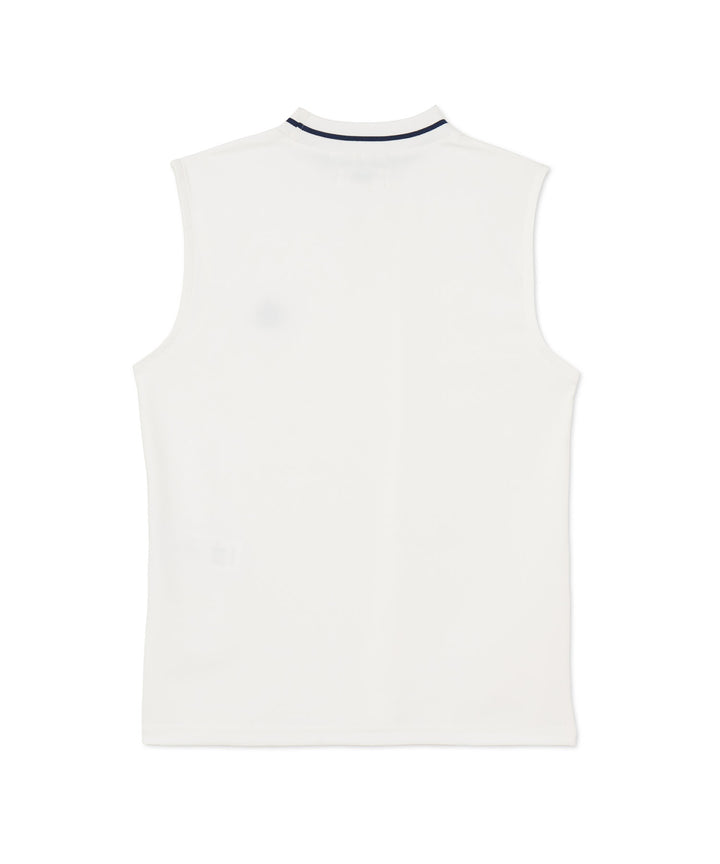 NO-SLEEVE MOCK-NECK IVORY