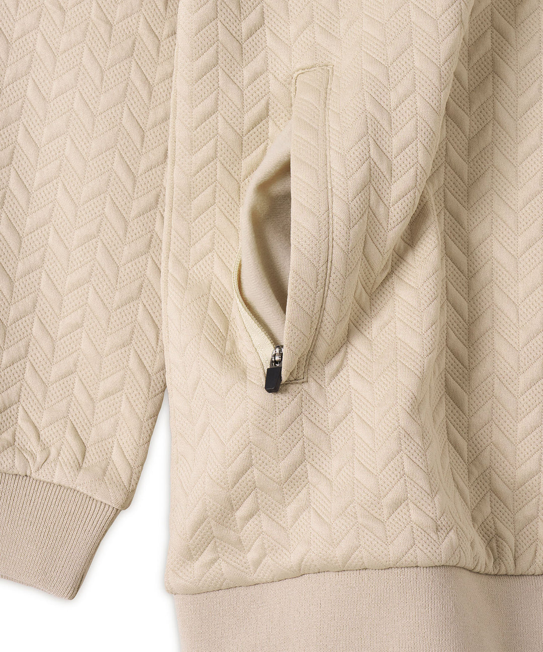 【WOMEN】EMBOSS JQ ZIP BLOUSON BEIGE