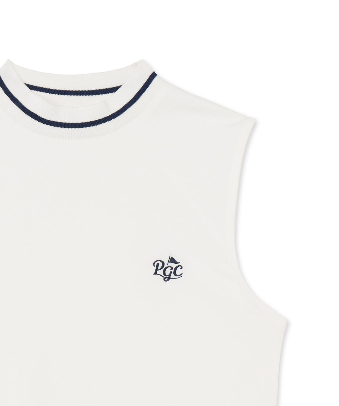 NO-SLEEVE MOCK-NECK IVORY