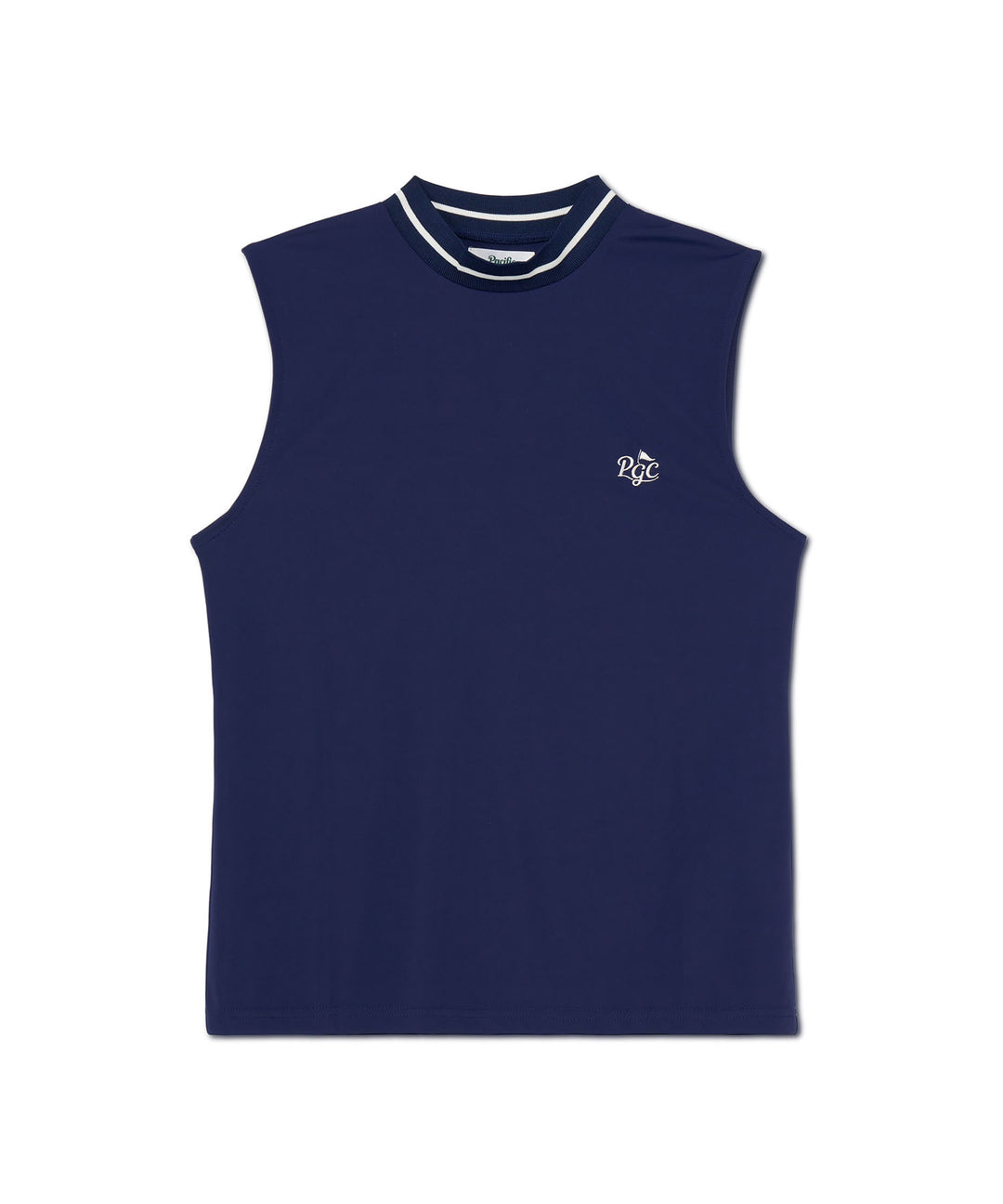 NO-SLEEVE MOCK-NECK NAVY