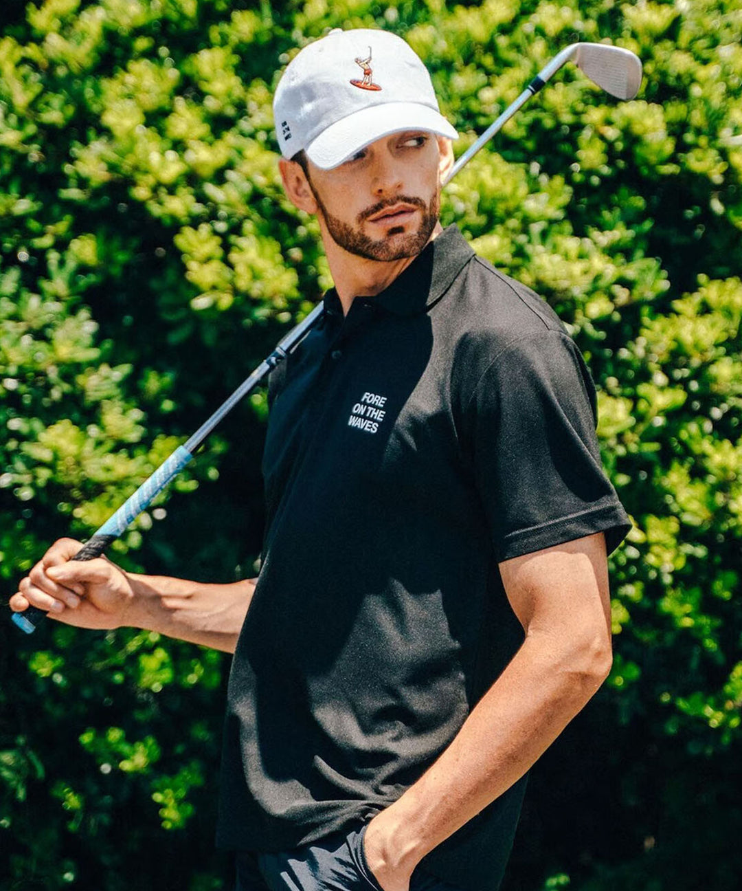 CUP & SURFER POLO BLACK