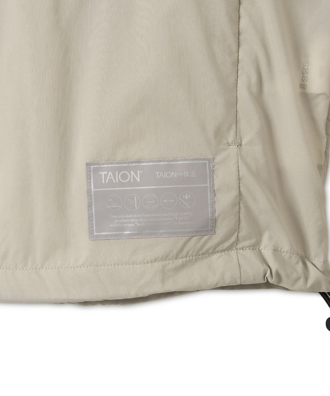 TAION × PGC BASIC SPORTS HI-NECK W-ZIP DETACHABLE LIGHT JACKET GRAY