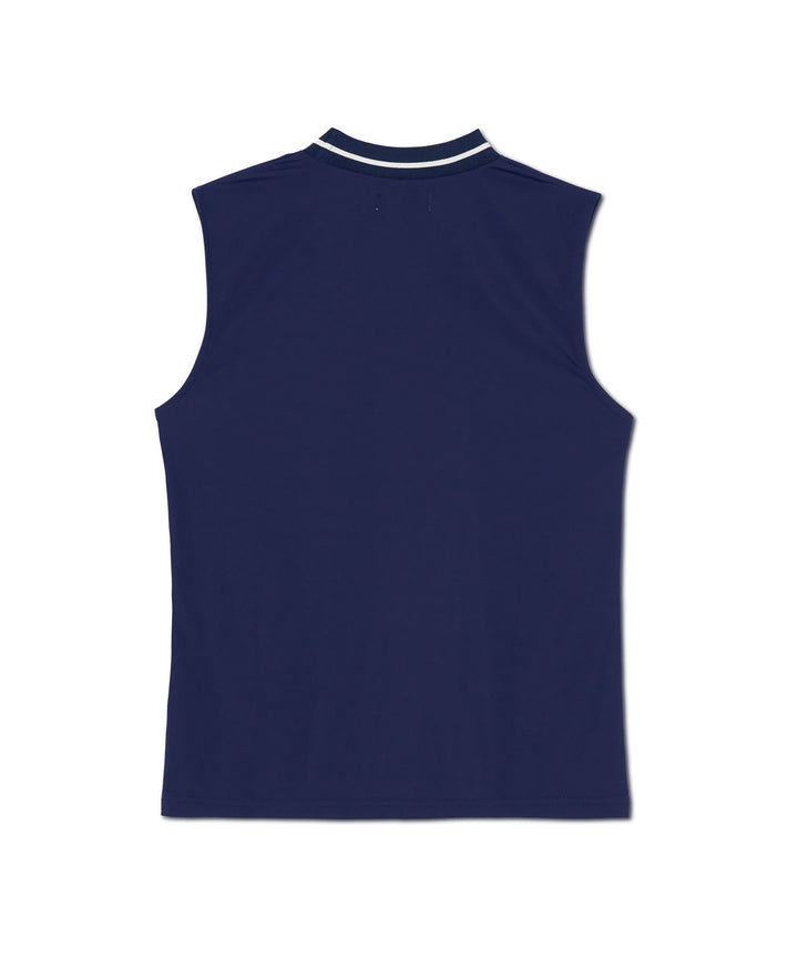 NO-SLEEVE MOCK-NECK NAVY