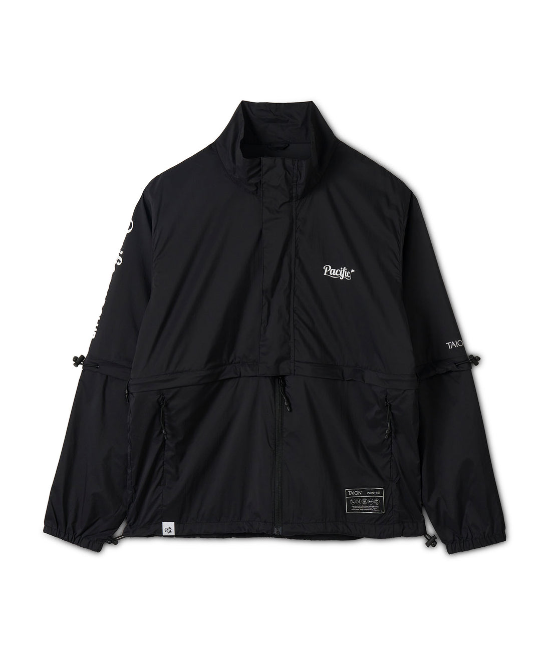 TAION × PGC BASIC SPORTS HI-NECK W-ZIP DETACHABLE LIGHT JACKET BLACK