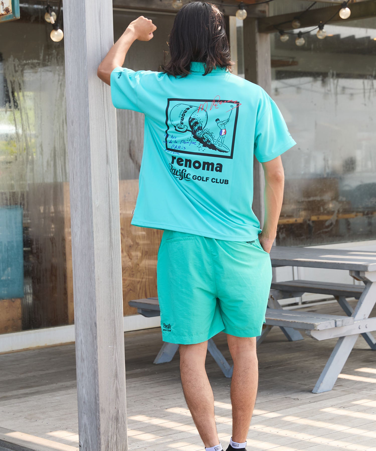 美品　パシフィックゴルフクラブ　コーチジャケット　Ｓサイズ　ブラック FORE ON THE WAVES COACH JACKET – Pacific GOLF CLUB