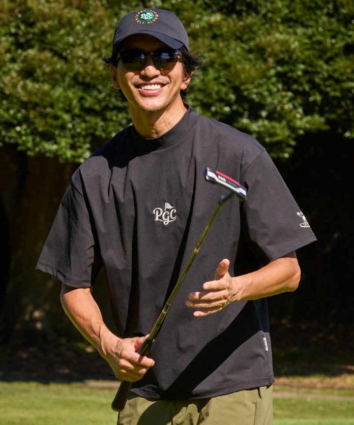 CENTER CHEST LOGO MOCK NECK GOLF & PANCAKE