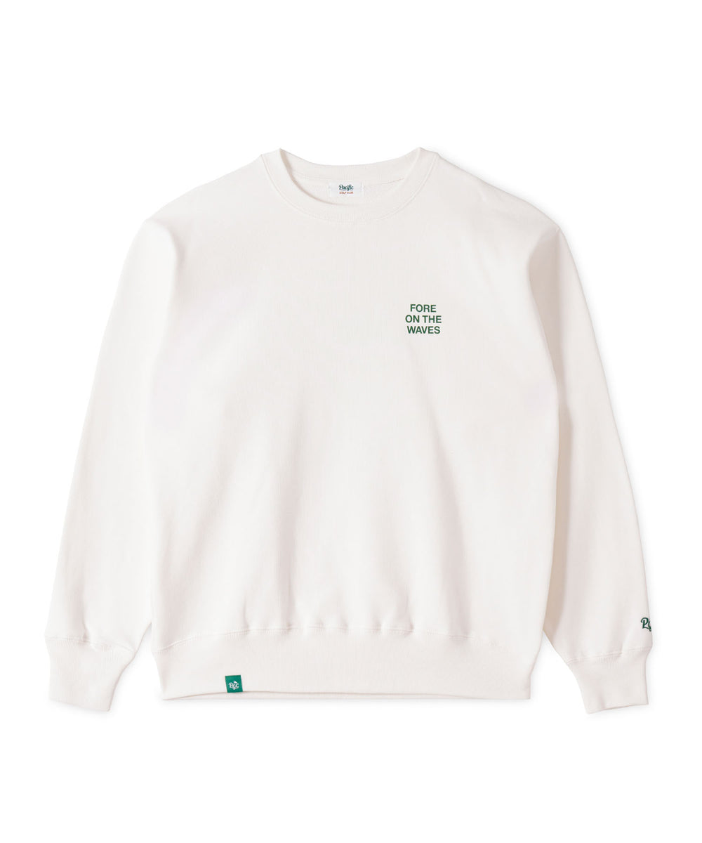 CUP & SURFER CREW-NECK SWEAT OFF WHITE