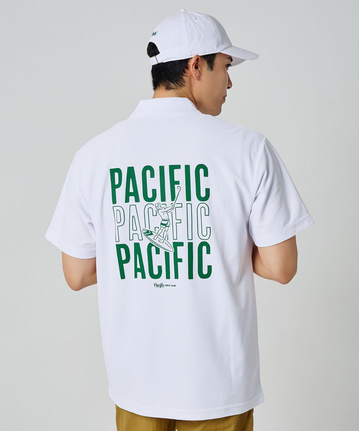 【MEN】TRIPLE PACIFIC LOGO POLO SHIRT