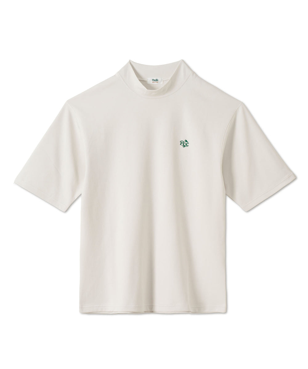 MOCK-NECK BIG TEE HALF SLEEVE 2 OFF WHITE