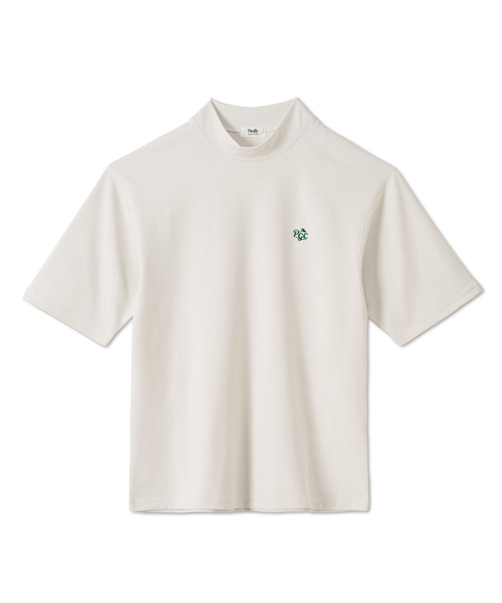 MOCK-NECK BIG TEE HALF SLEEVE 2 OFF WHITE