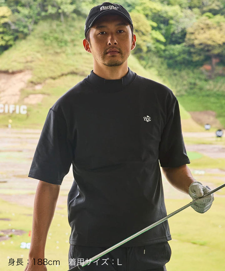 MOCK-NECK BIG TEE HALF SLEEVE GOLF & PANCAKE