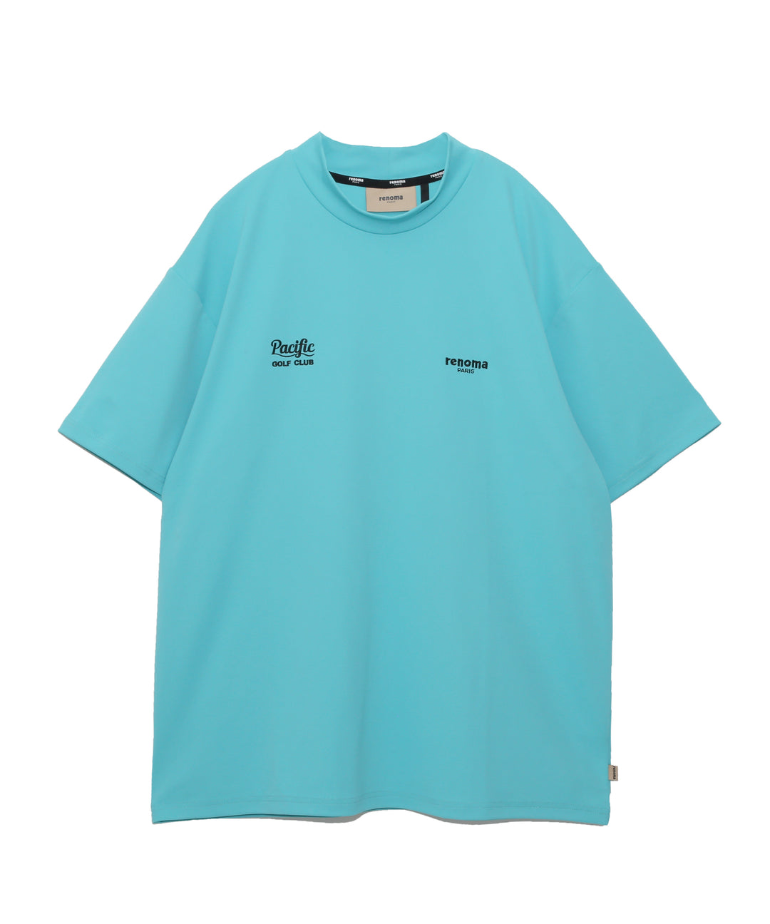 renoma golf × PGC SS MOCK NECK BLUE