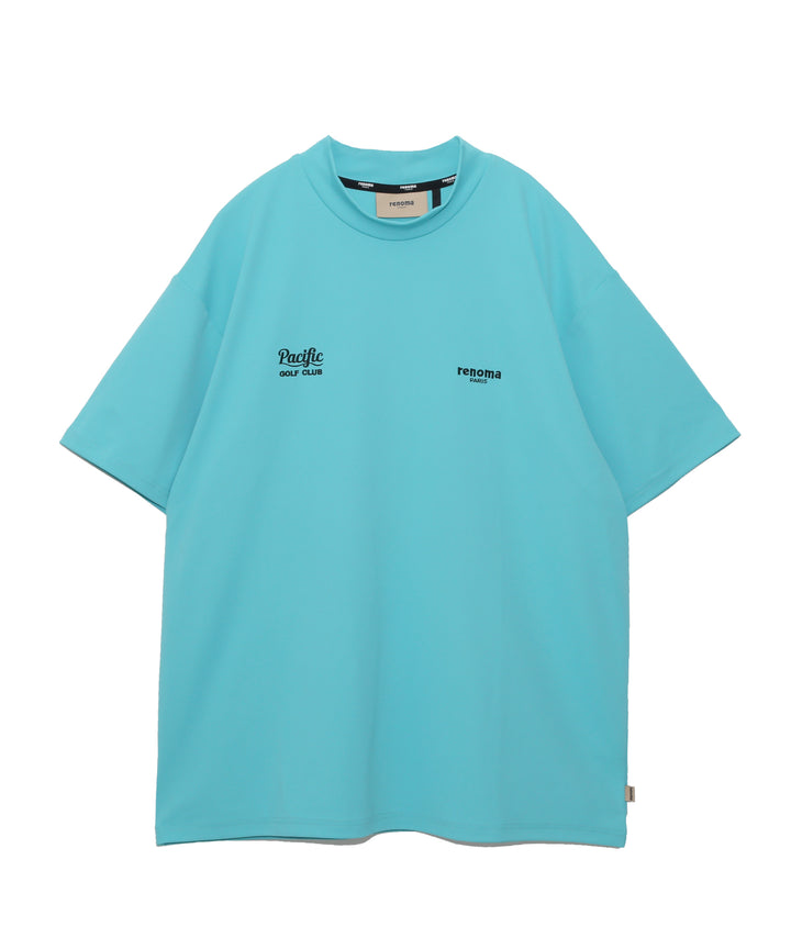 renoma golf × PGC SS MOCK NECK BLUE