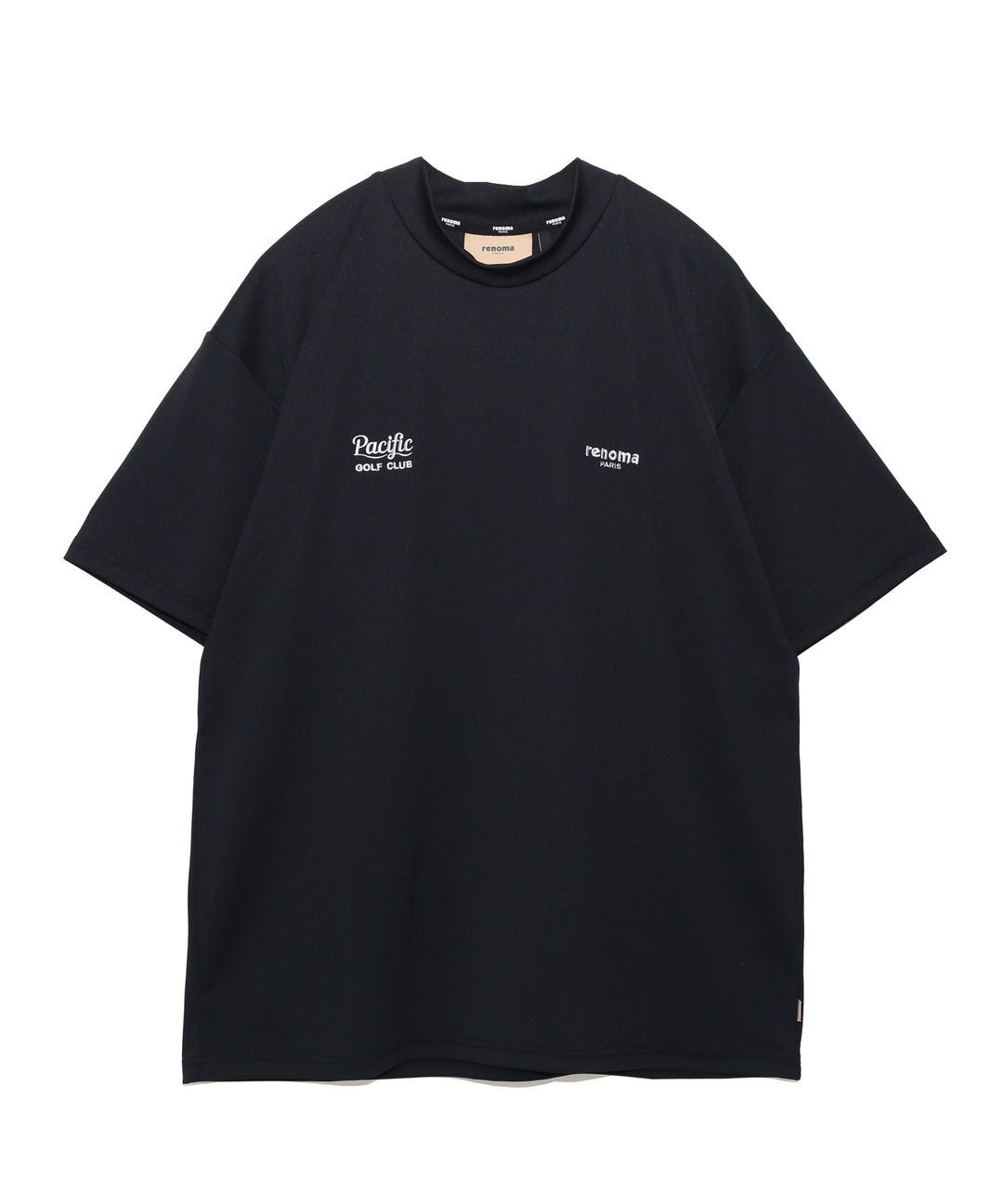 renoma golf × PGC SS MOCK NECK BLACK