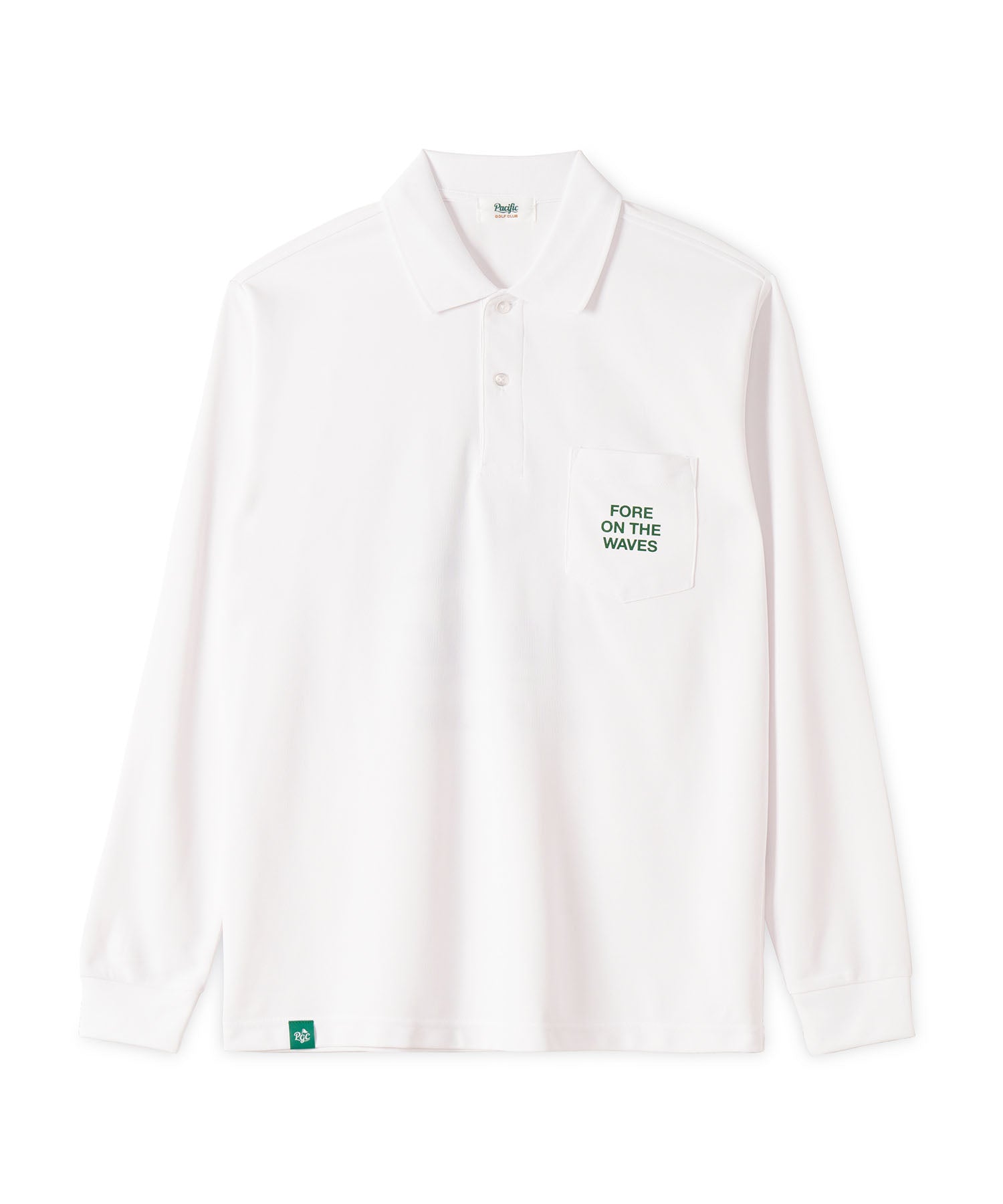 CUP & SURFER LONG SLEEVE POLO WHITE