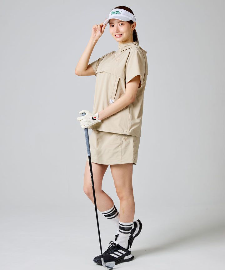 DRAWSTRING BALLOON SKIRT BEIGE