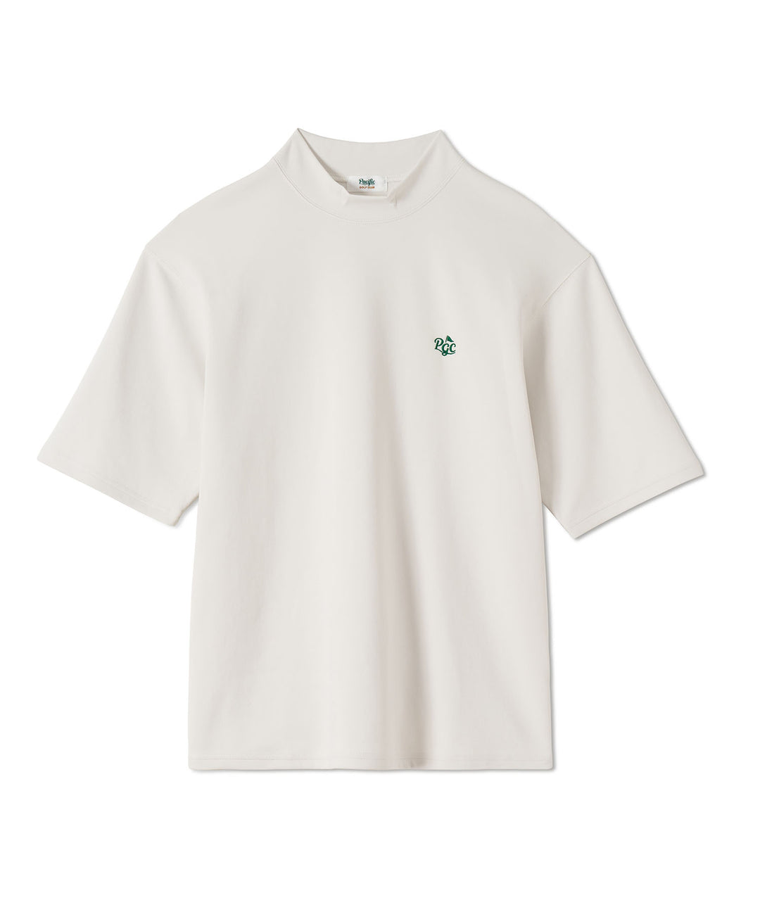 MOCK-NECK BIG TEE HALF SLEEVE GOLF & HAMBURGER OFF WHITE