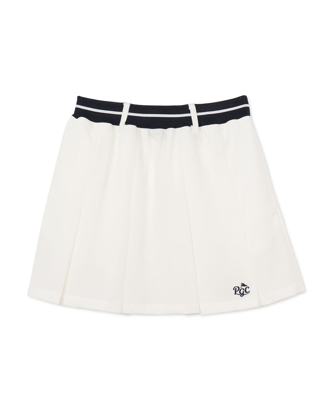 WAIST LOGO JACQUARD SKIRT WHITE