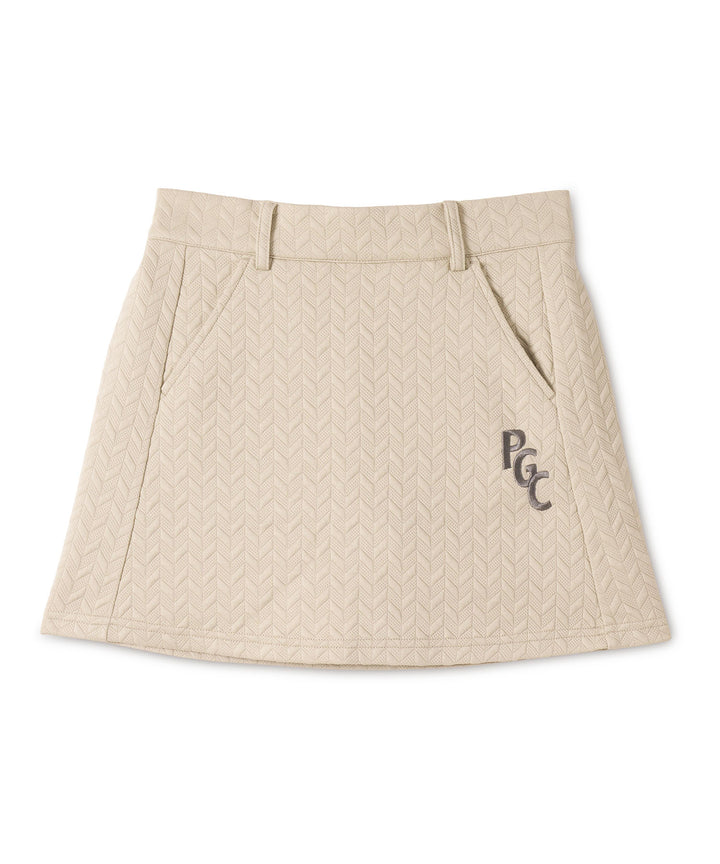 【WOMEN】EMBOSS JQ SKIRT BEIGE