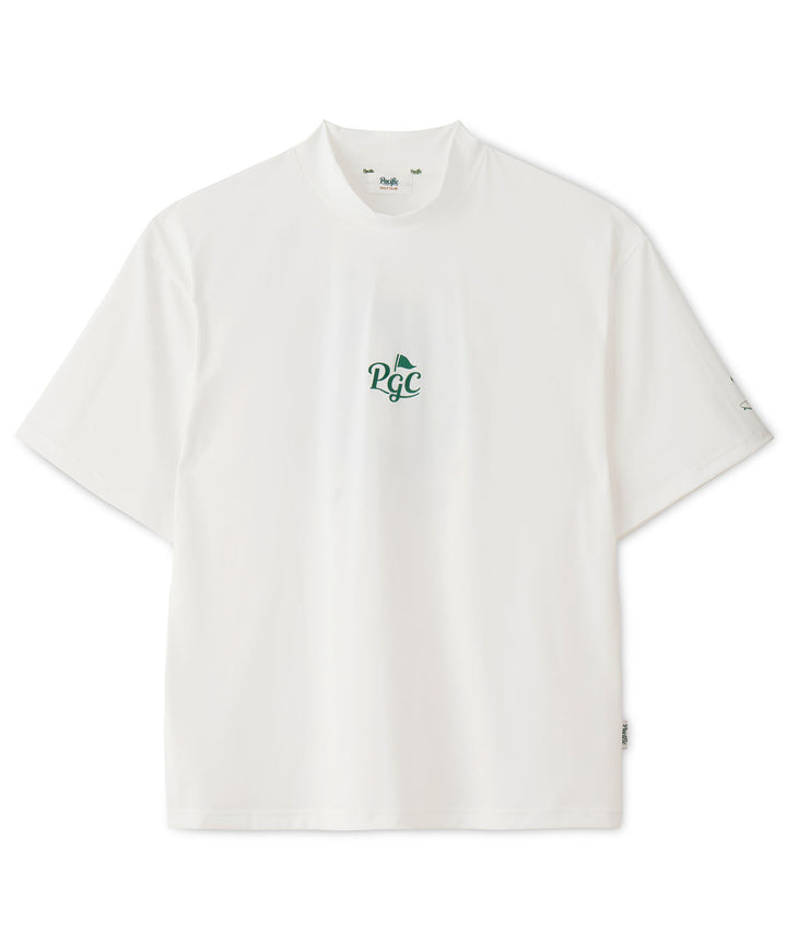CENTER CHEST LOGO MOCK NECK CIRCLE LOGO