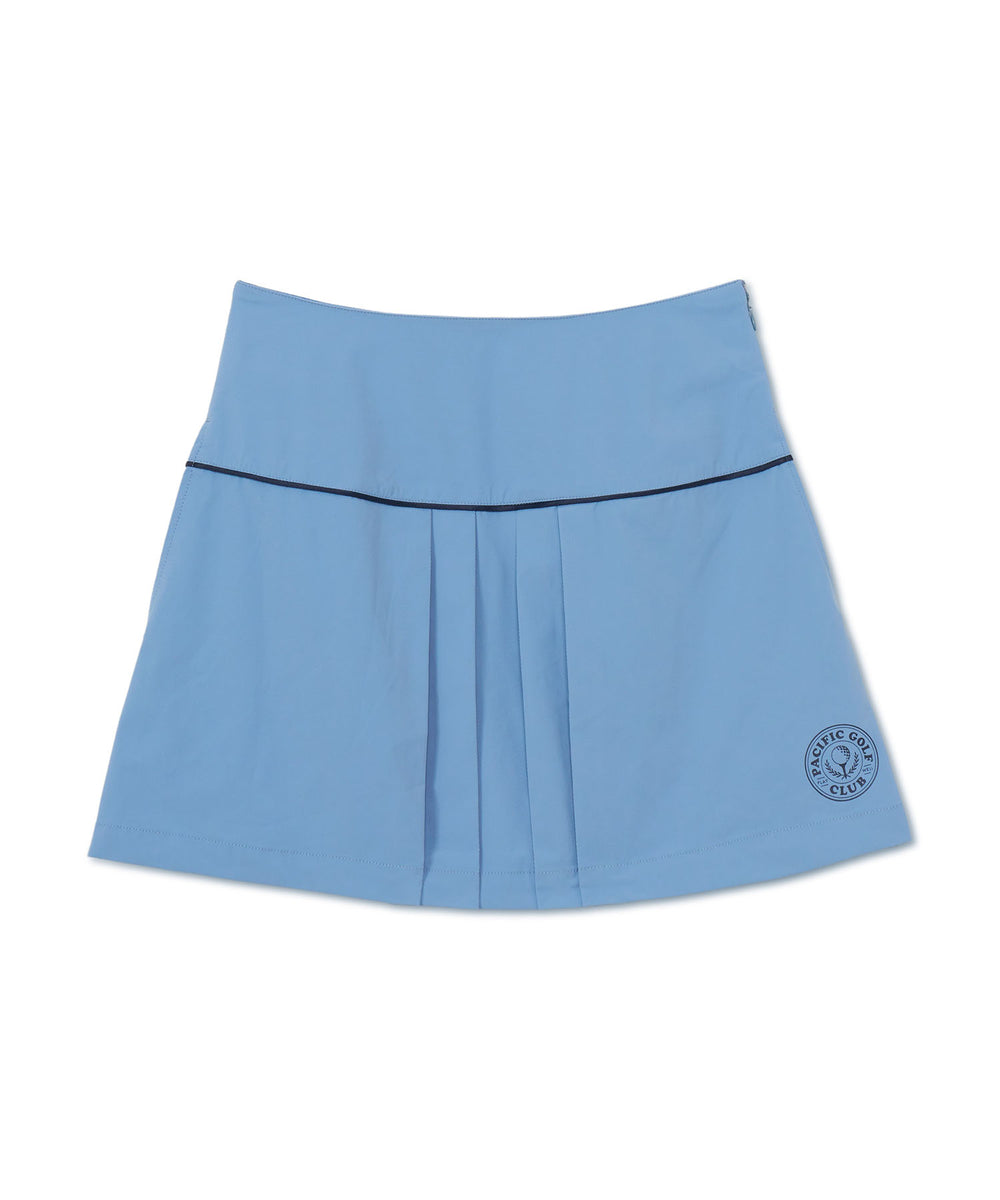 FRONT PLEATS SKIRT ASH BLUE