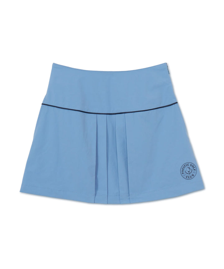 FRONT PLEATS SKIRT ASH BLUE