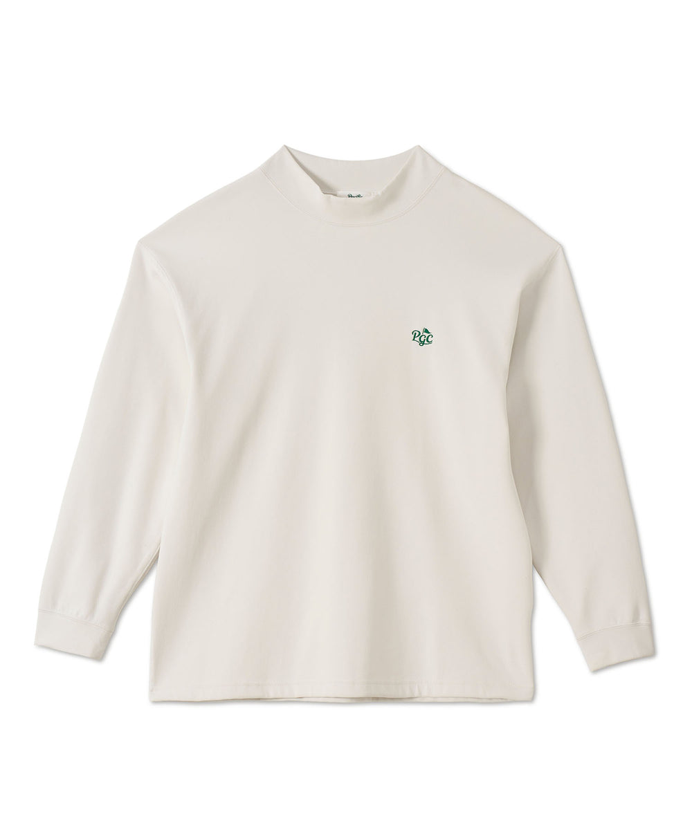 MOCK-NECK BIG TEE LONG SLEEVE CUP & SURFER OFF WHITE