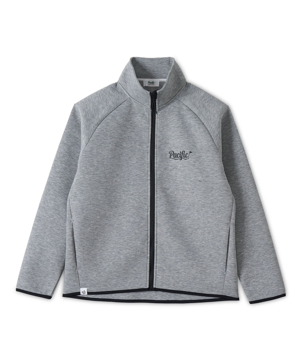 DOUBLE KNIT ZIP BLOUSON GRAY