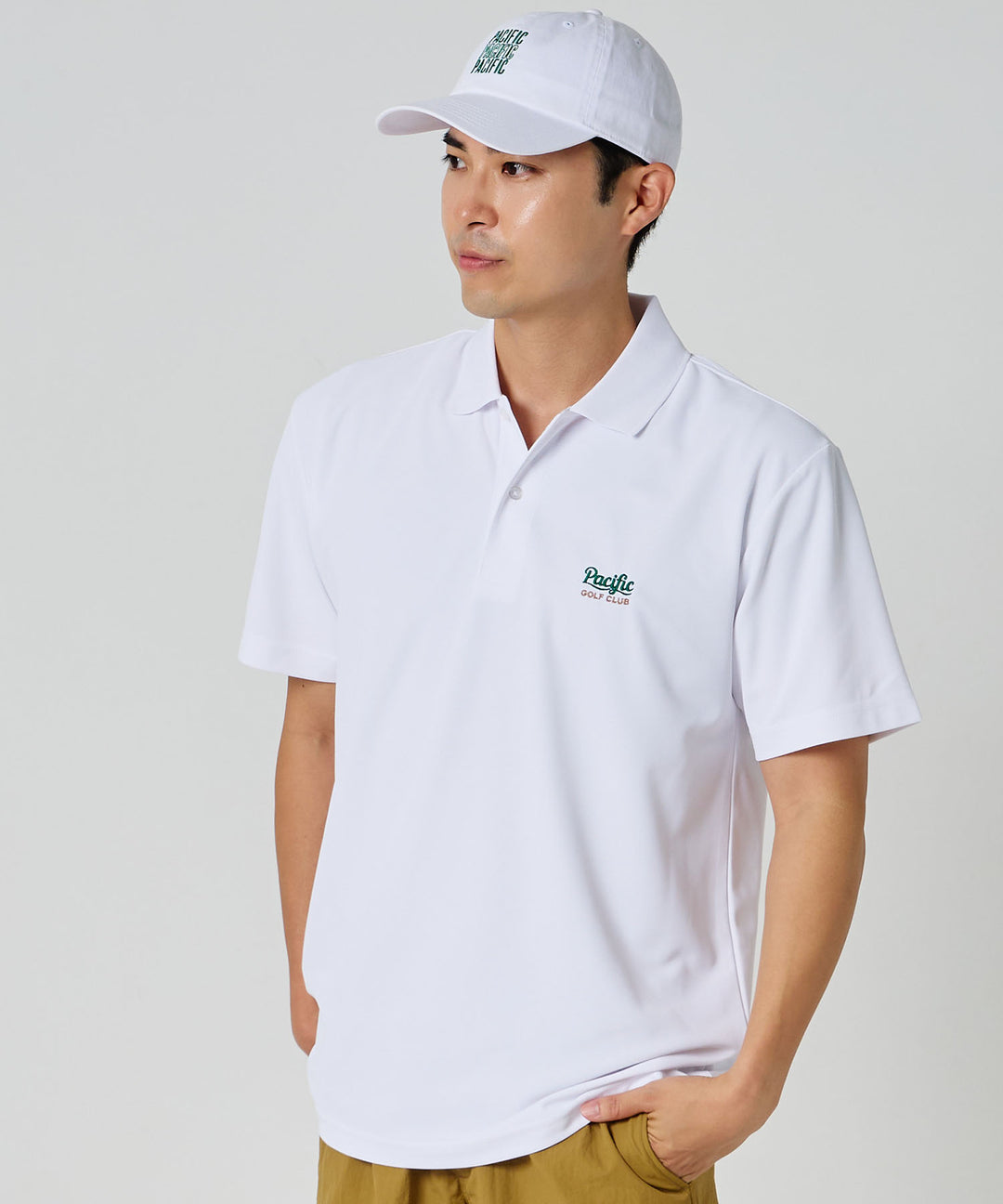 【MEN】TRIPLE PACIFIC LOGO POLO SHIRT