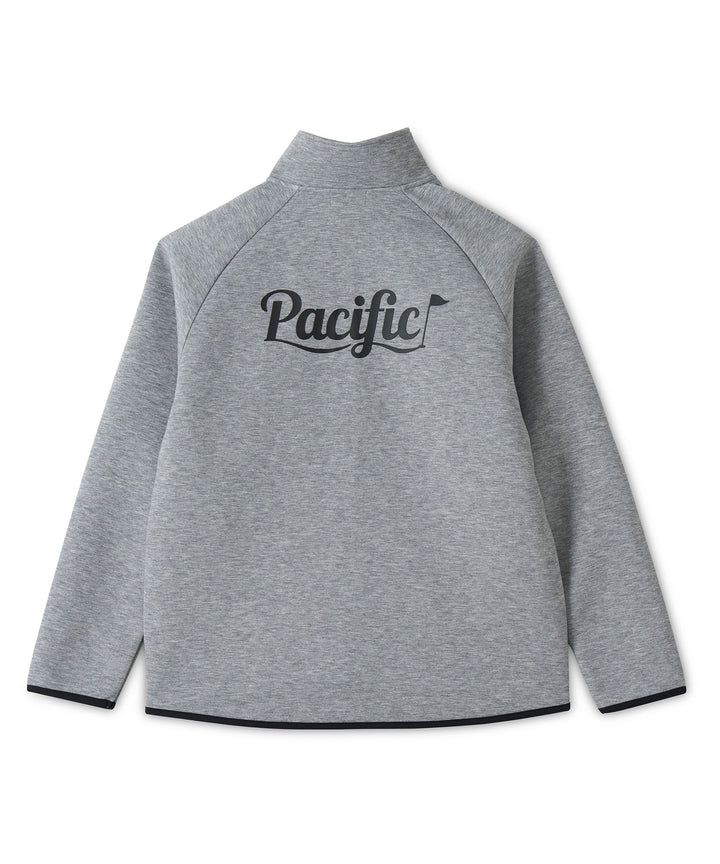 DOUBLE KNIT ZIP BLOUSON GRAY