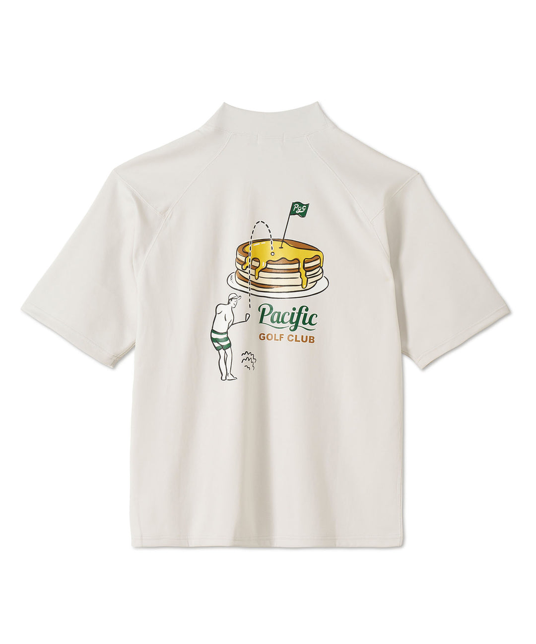 MOCK-NECK BIG TEE HALF SLEEVE GOLF & PANCAKE OFF WHITE