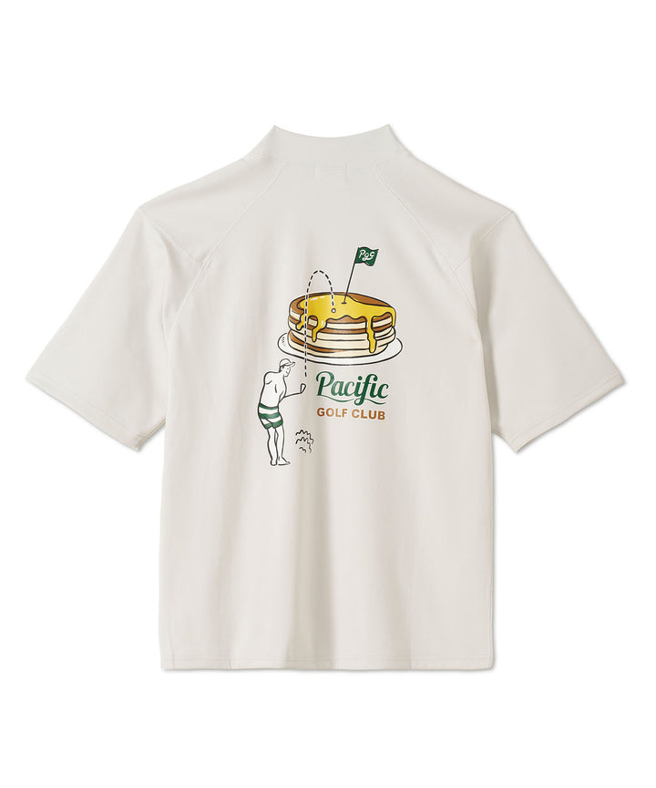MOCK-NECK BIG TEE HALF SLEEVE GOLF & PANCAKE OFF WHITE