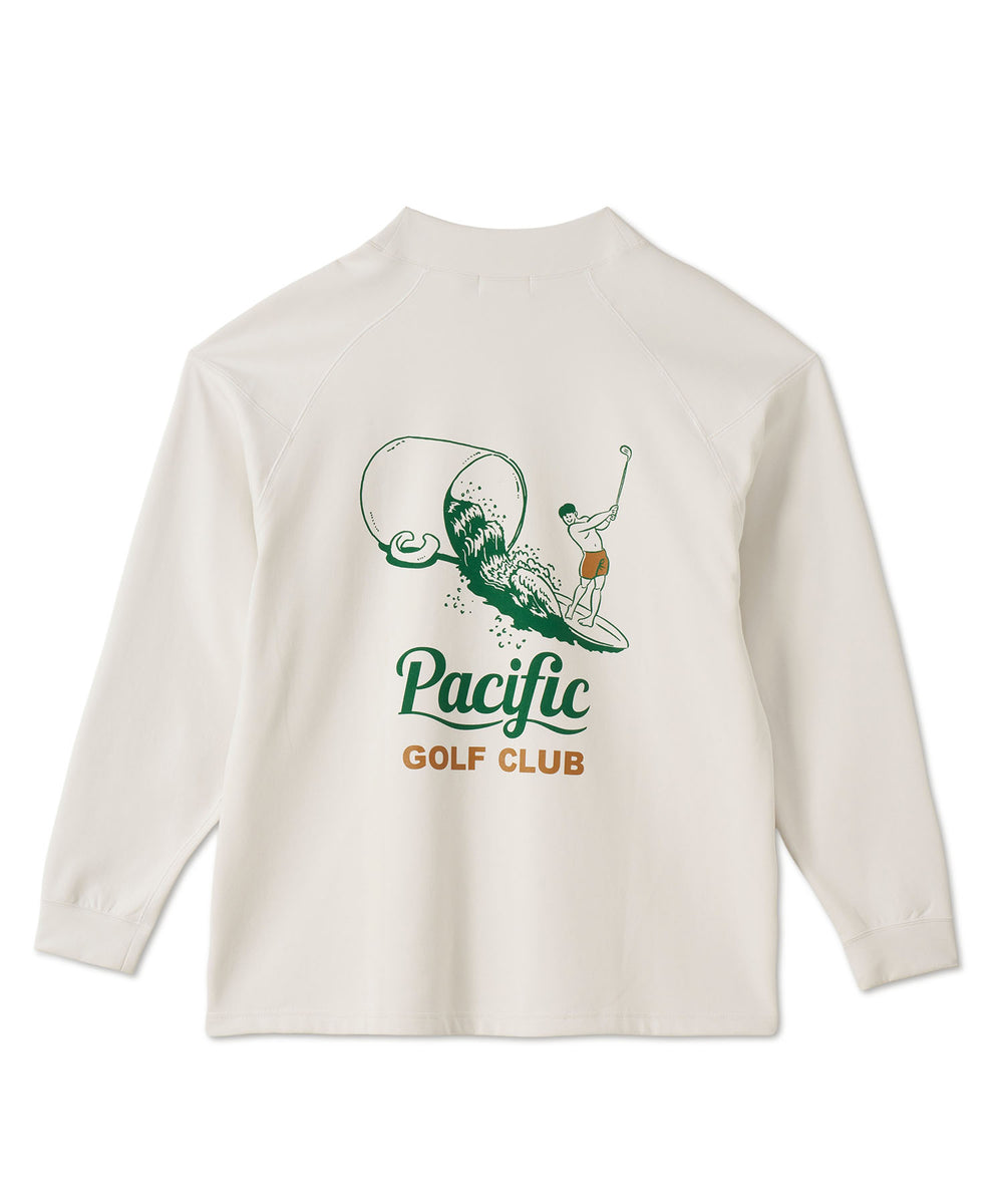 MOCK-NECK BIG TEE LONG SLEEVE CUP & SURFER OFF WHITE