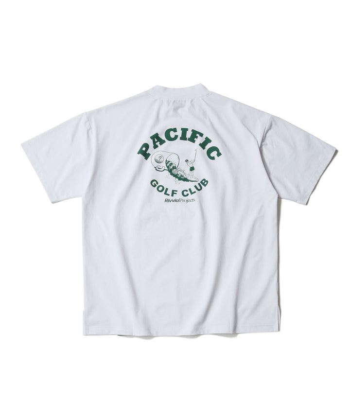 Rivvia Projects × PGC ON THE WAVE M/NECK RASH SS WHITE