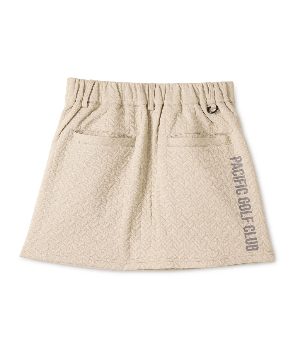 【WOMEN】EMBOSS JQ SKIRT BEIGE