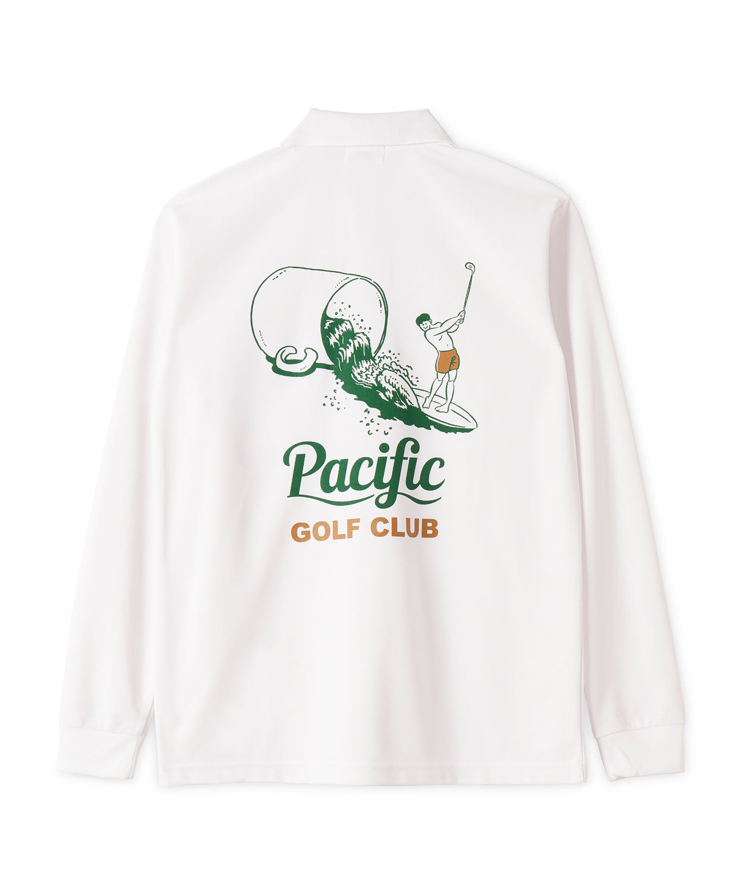 CUP & SURFER LONG SLEEVE POLO WHITE