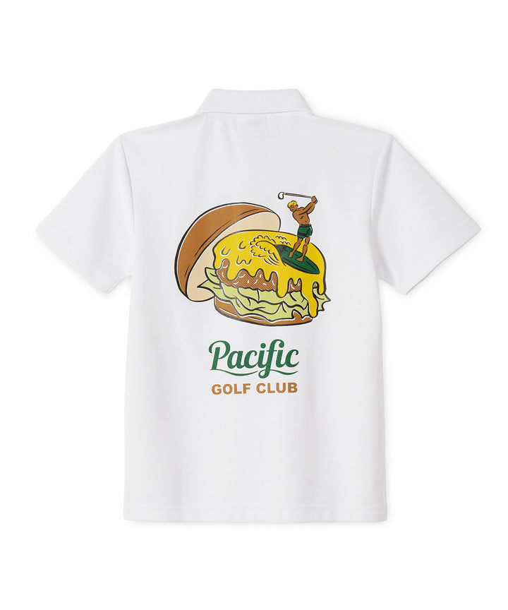 GOLF & HAMBURGER POLO SHIRT WHITE