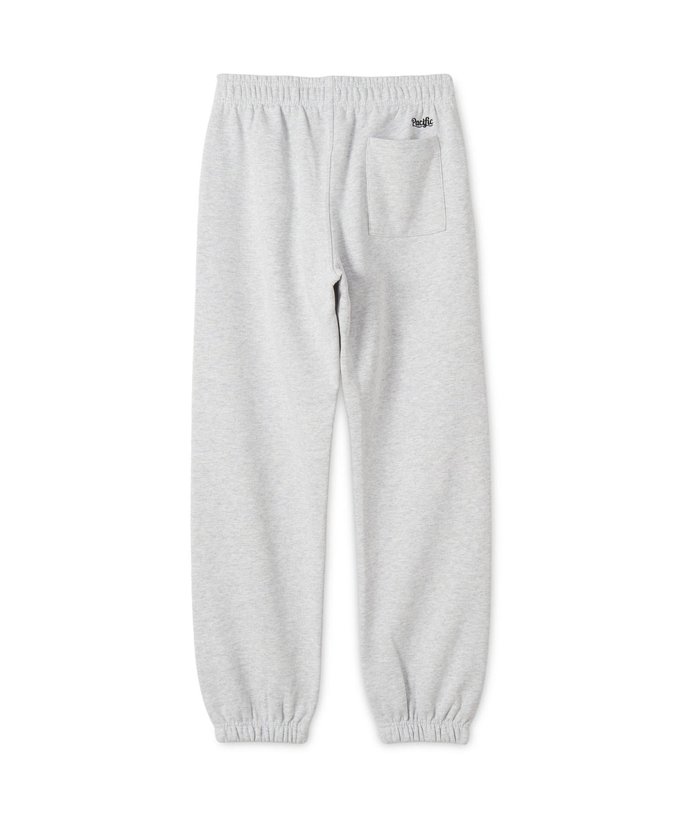 CHECKERED PATTERN LOGO SWEAT PANTS MIX GRAY