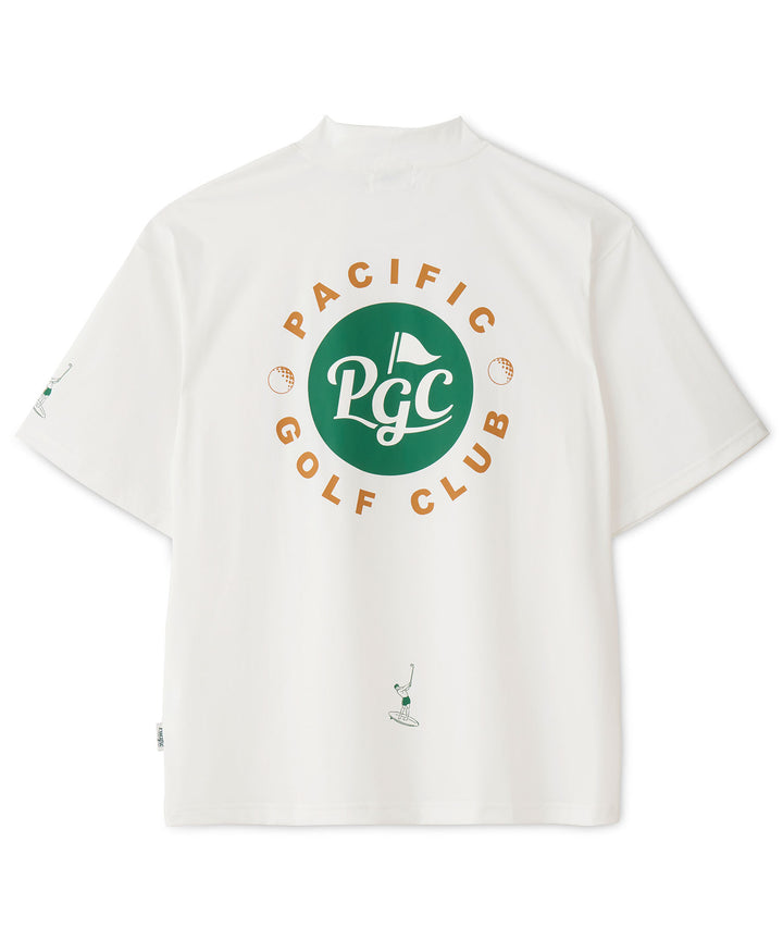 CENTER CHEST LOGO MOCK NECK CIRCLE LOGO