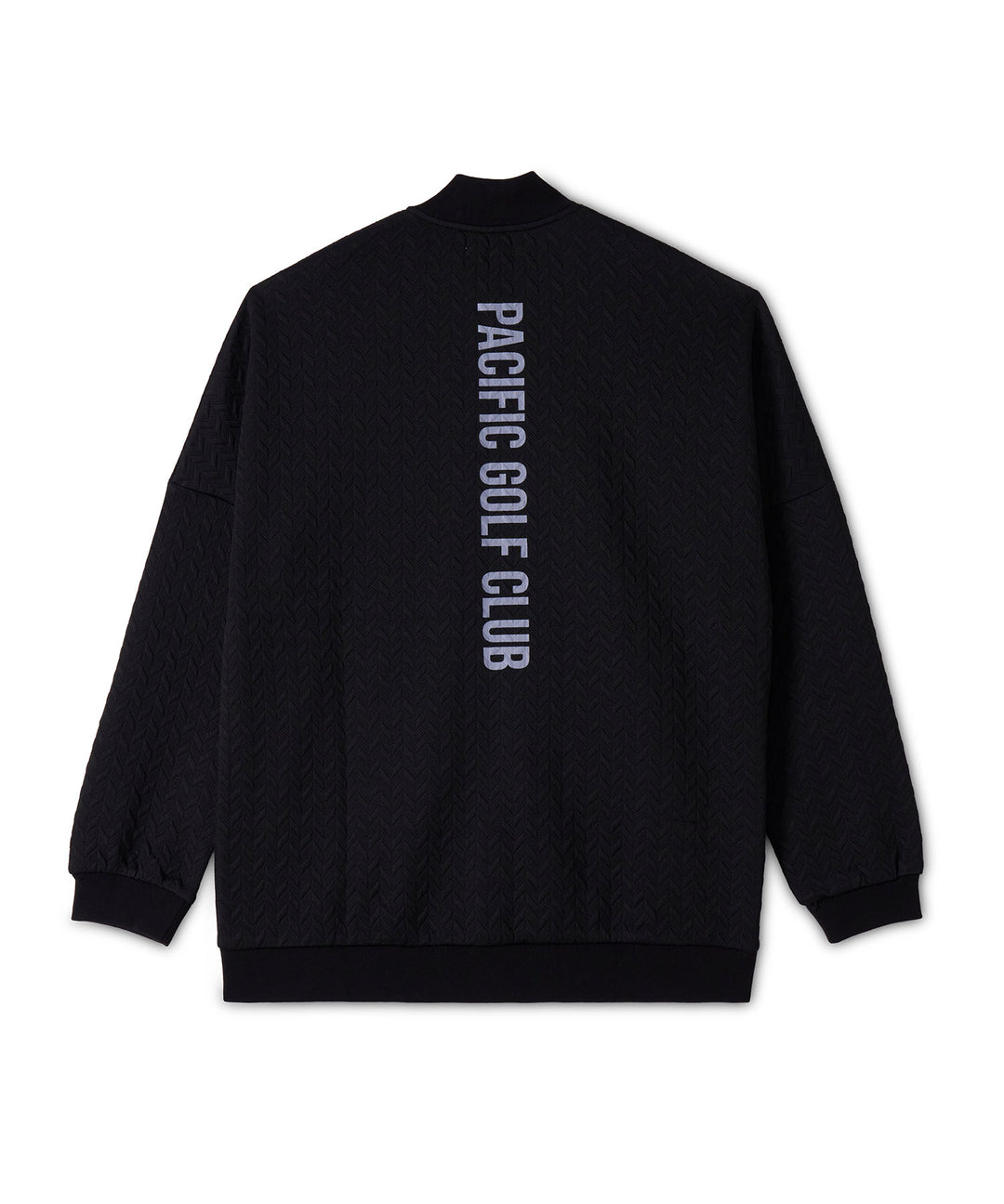 【WOMEN】EMBOSS JQ ZIP BLOUSON BLACK