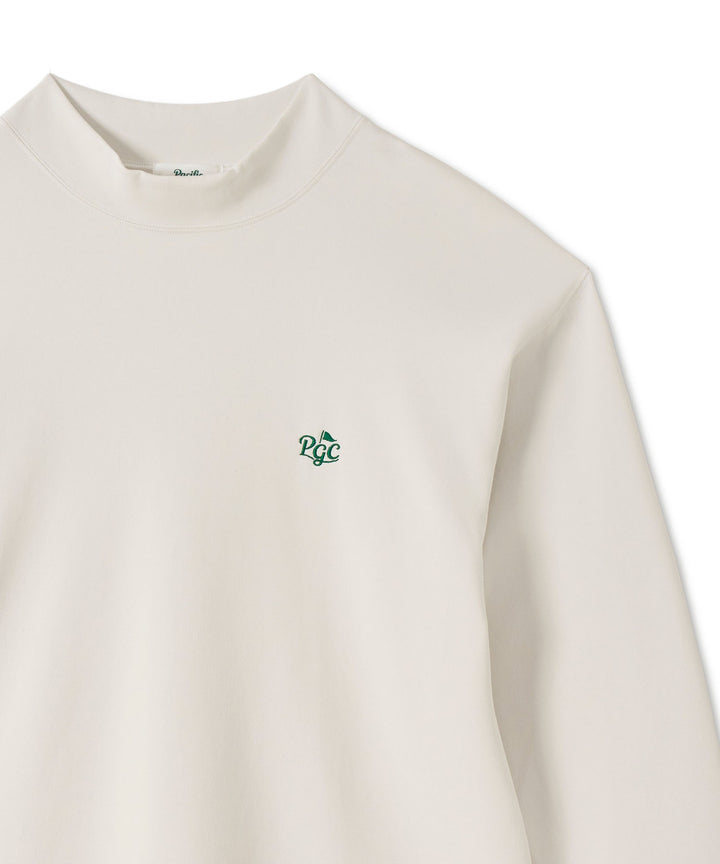MOCK-NECK BIG TEE LONG SLEEVE CUP & SURFER OFF WHITE