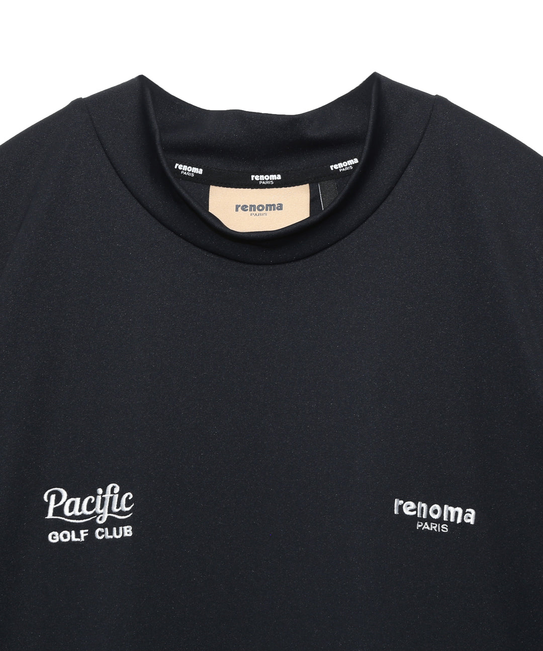 renoma golf × PGC SS MOCK NECK BLACK