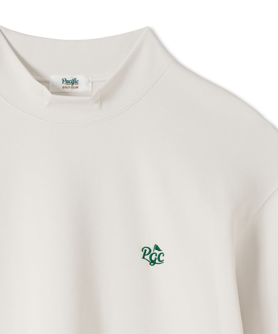 MOCK-NECK BIG TEE HALF SLEEVE GOLF & HAMBURGER OFF WHITE