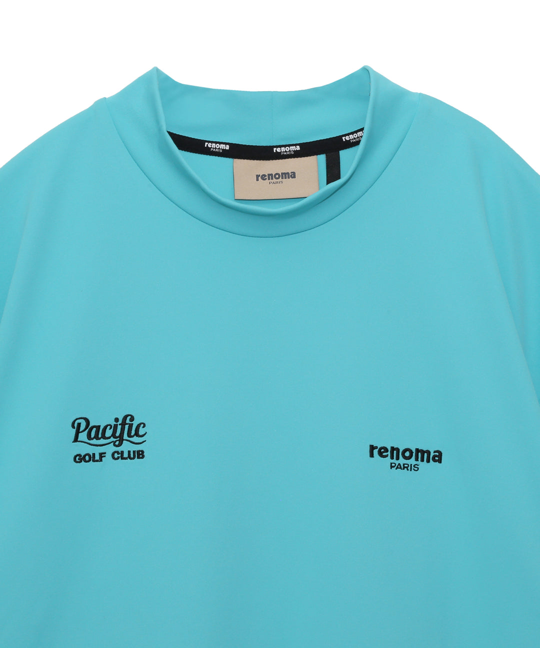 renoma golf × PGC SS MOCK NECK BLUE