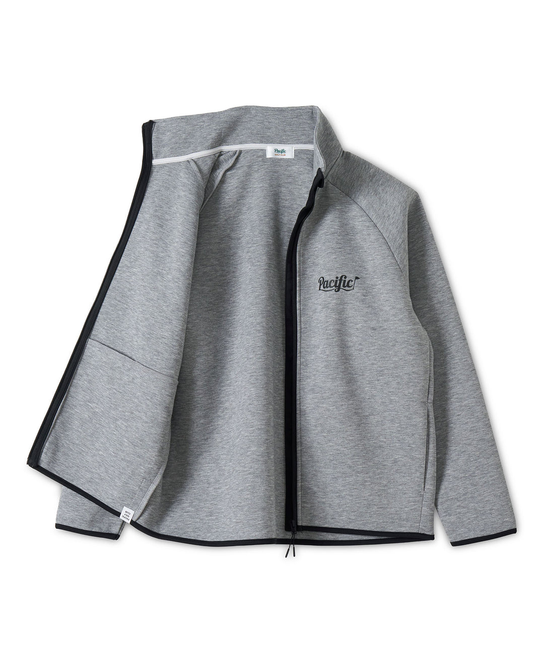 DOUBLE KNIT ZIP BLOUSON GRAY
