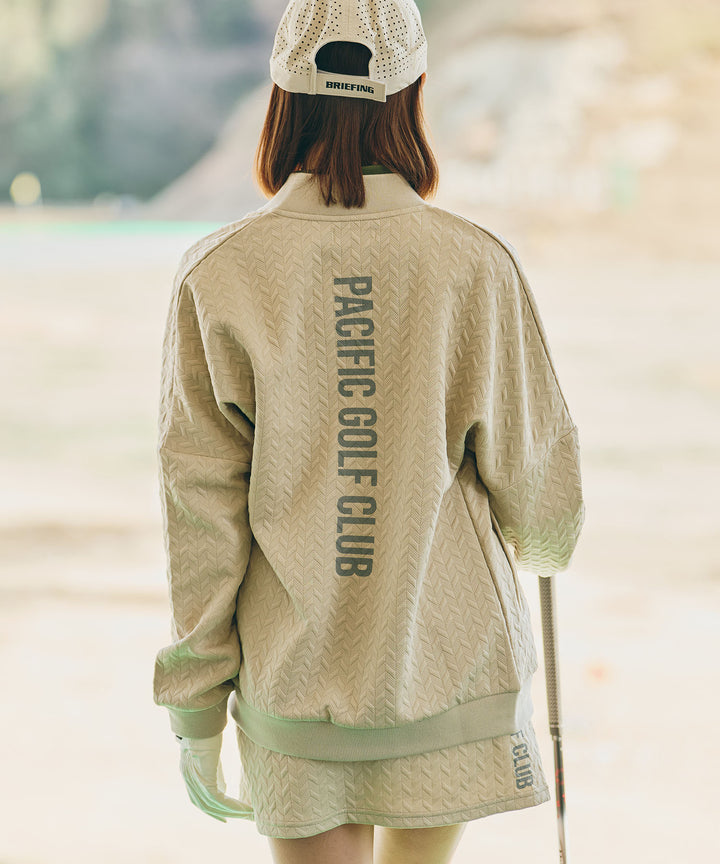 【WOMEN】EMBOSS JQ ZIP BLOUSON