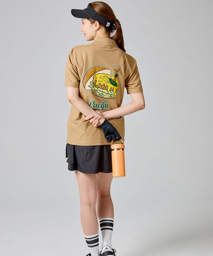 【WOMEN】GOLF & HAMBURGER POLO SHIRT