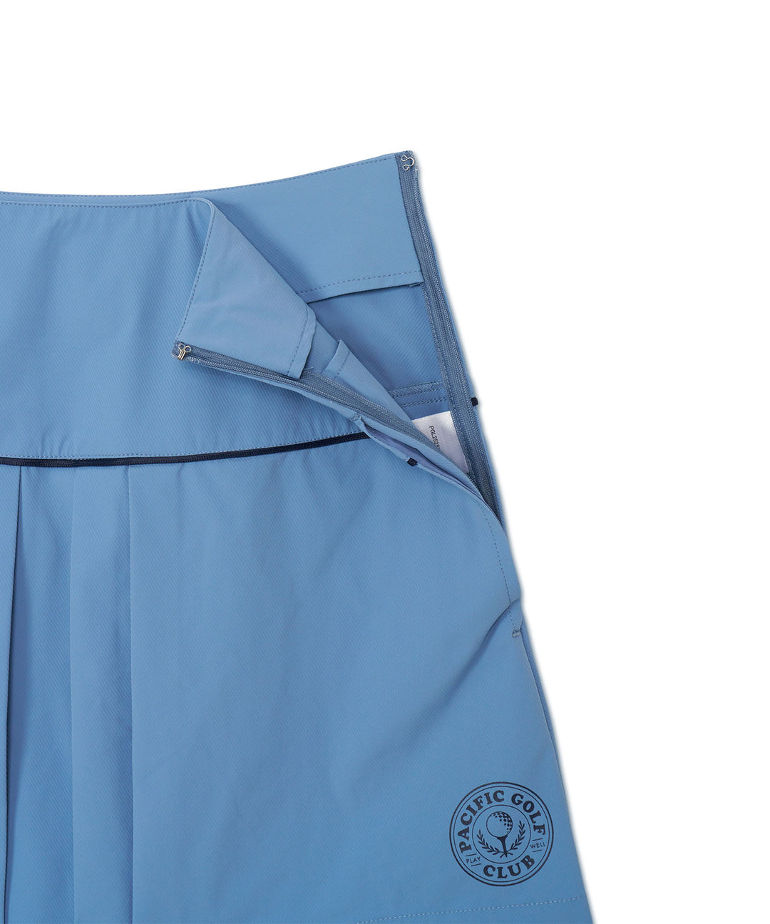FRONT PLEATS SKIRT ASH BLUE